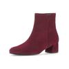Stiefelette GABOR, Damen, Gr. 37, rot (bordeaux), Ziegenveloursleder, unifarben, elegant, Schuhe, Blockabsatz, Businesschuh, Ankleboots mit Best Fitting-Ausstattung