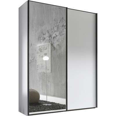 Schwebetürenschrank STAUD "Sinfonie Plus, edles Design in hochwertiger Qualität, Made in Germany", weiß, B:225cm H:222cm T:68cm, Holzwerkstoff, Schränke, Mit Spiegeltüre und vier verschiedenen Ausstattungsvarianten Image