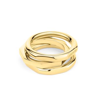 Ring-Set LIEBESKIND BERLIN "Schmuck Geschenk Edelstahl Ring Urban Chic" Gr. 54, gold (gelbgoldfarben), Fingerringe, Damen, 54, Edelstahl, 3mm Image