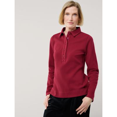 Walbusch Damen 3D Struktur Polo-Hemd Rot noch offen: Muster Image