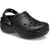 Clog CROCS "Classic Platform Clog", Damen, Gr. 42, schwarz, casual, Schuhe, mit Warmfutter