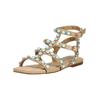 Schaftsandalette ALMA EN PENA "ALMA EN PENA Sandalen Leder", Damen, Gr. 38, beige (sand), Leder, casual, Schuhe