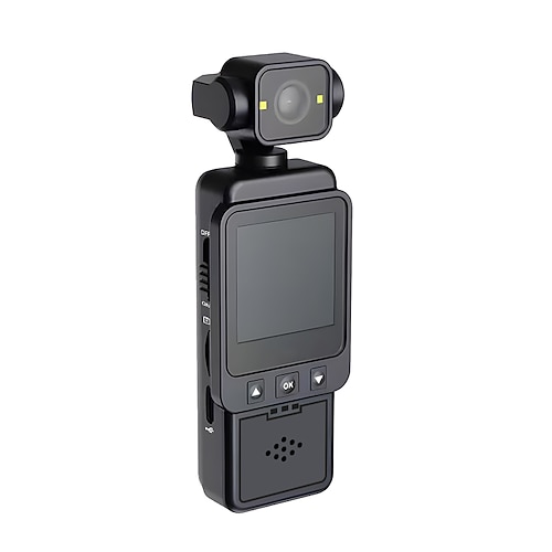 1080P tragbarer Videorekorder mit 1,54 Zoll Bildschirm WIFI 360 rotierbare Linse Nachtsicht Video- Fotografieaufzeichnung integriertes Fülllicht ideal für Sport- Sicherheitsüberwachung Image