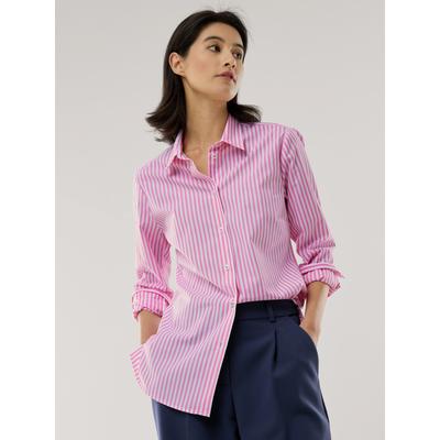 Walbusch Damen Baumwoll Bluse Perfect Match Rose gestreift Image