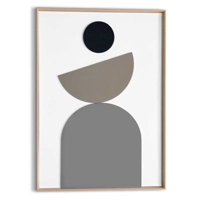 Wandbild REINDERS "Abstract Balance", beige (farbe bild(er): beige), B:50cm H:70cm T:3cm, Bilder, Wohnzimmer - Beige - MDF - Abstrakt - 50x70 cm Image