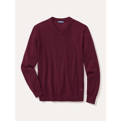 Walbusch Herren V-Pullover Merino Extrafein Rot Image