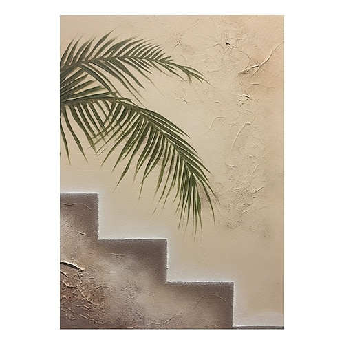 handgefertigte Ölgemälde Leinwand Wandkunst Dekoration modernen Wabi-Sabi-Stil große Blätter für Zuhause Esszimmer Dekor gerollt rahmenlos ungedehnt Gemälde Image