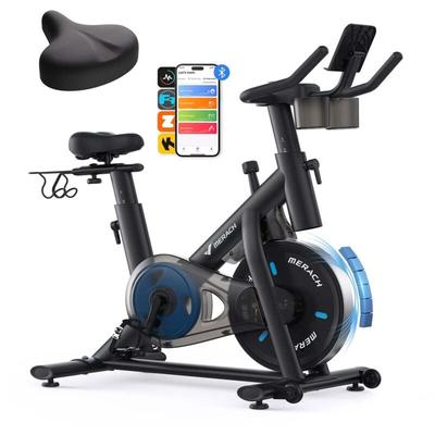 Heimtrainer Fahrrad mit magnetischem Widerstand – leiser Ergometer mit lcd, App, Tablet-Halter, bis Image
