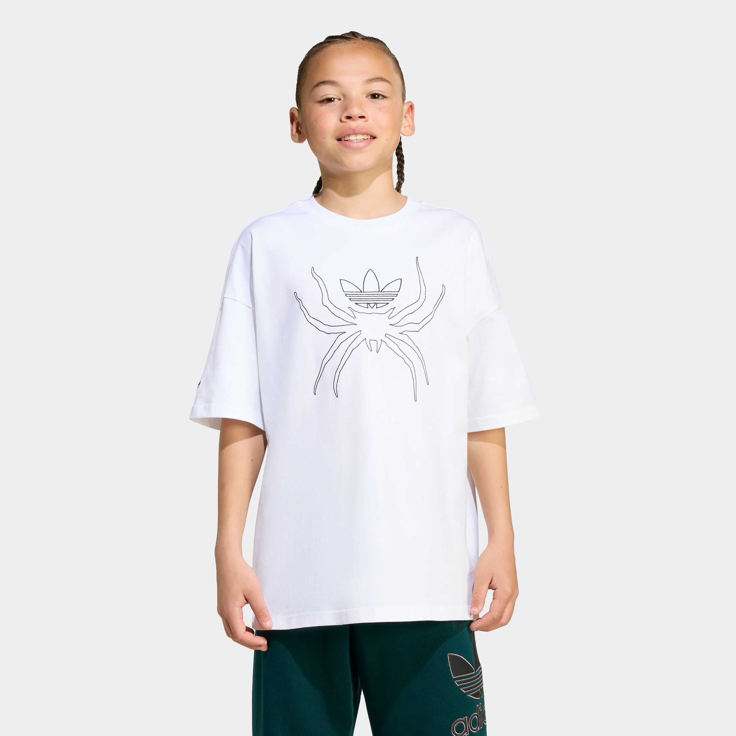 T-Shirt ADIDAS ORIGINALS "TEE", Kinder, Gr. 170, weiß, Obermaterial: 100% Baumwolle, Sportlich, Rundhals, Shirts Image