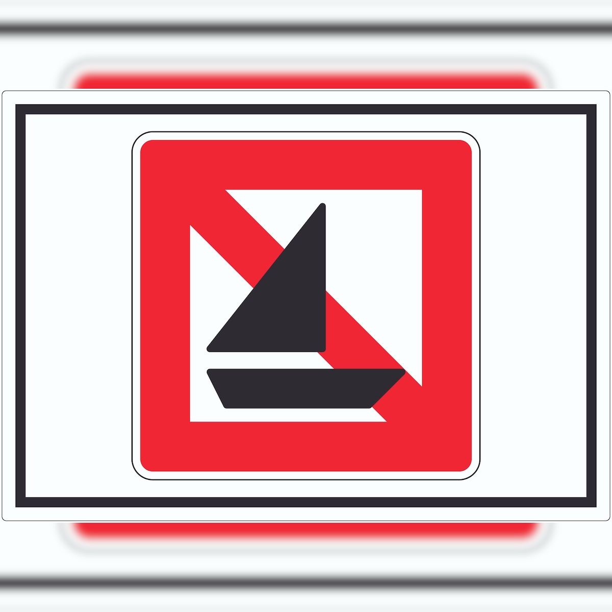 HB-Druck Segelboote verboten Symbol Segeln verboten A0 (841x1189mm) Image