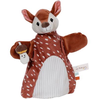 Schmusetuch NICI "My first NICI, Handpuppe Rehkitz 2in1 26x25 cm", Baby, braun, Plüsch, Polyester, Schnuffeltücher, sanfte Materialmix aus glattem und geripptem Plüsch Image