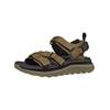 Sandale GEOX "Geox Sandalen Lederimitat/Textil", Kinder, Gr. 46, braun (military), Lederimitat, Textil, sportlich, Schuhe