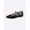 Ballerina HEINE, Damen, Gr. 41, schwarz, Leder, Rindsleder, Lackleder, modisch, Schuhe