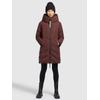 Steppmantel KHUJO "DARKA", Damen, Gr. S, rot (weinrot), Web, 100% Polyester, unifarben, casual, regular fit ca. Mitte Oberschenkel, Langarm eingesetzt elastischer Bund mit Windstopper, Mäntel