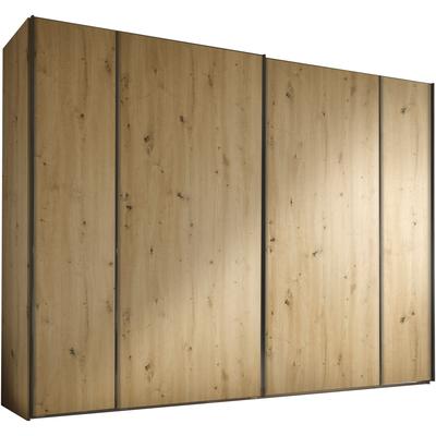 Schwebetürenschrank STAUD "Sonett 100 G, Made in Germany", braun (artisan eiche), B:298cm H:222cm T:68cm, Holzwerkstoff, Schränke, mit vier verschiedenen Ausstattungsvarianten Image