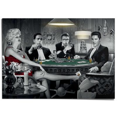 Poster REINDERS "Chris Consani - four of a kind", schwarz (farbe bild(er): schwarz, weiß), B:140cm H:100cm T:0,1cm, Bilder Image