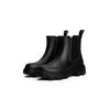 Chelseaboots TOMMY HILFIGER "FLAG ANKLE RAINBOOT WARM LINING", Damen, Gr. 41, schwarz, Gummi, casual, Schuhe, Blockabsatz, Rainboots, Stiefelette mit Flaggen-Stickerei