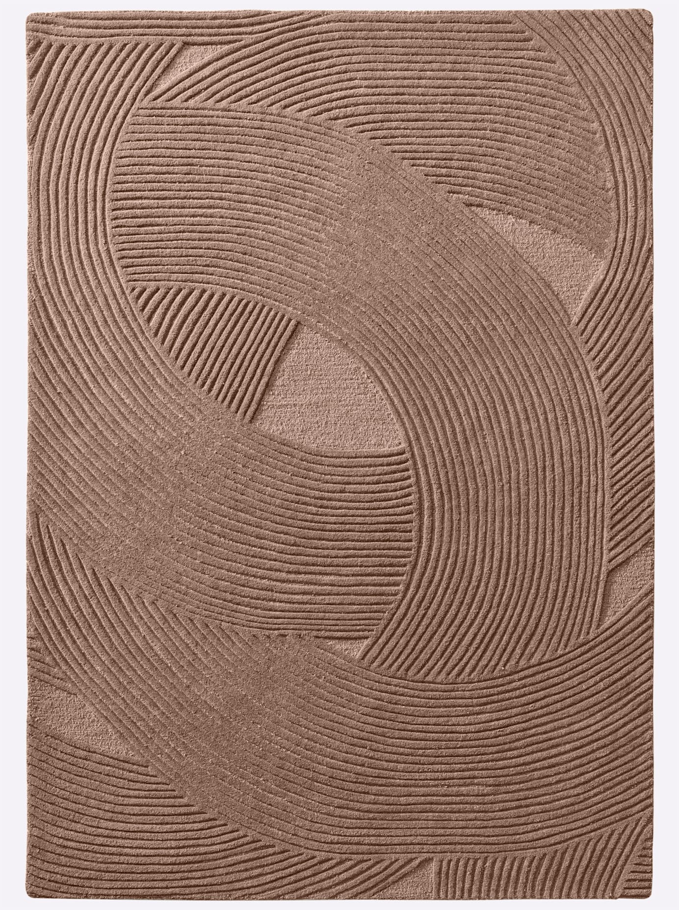 Teppich HEINE HOME Gr. 5, grau (taupe), B:190cm H:13mm L:290cm, Schurwolle, Wolle, Teppiche Image
