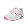 Sneaker SKECHERS "Skechers Sneaker Lederimitat", Damen, Gr. 40, bunt (weiß, pink), Lederimitat, casual, Schuhe