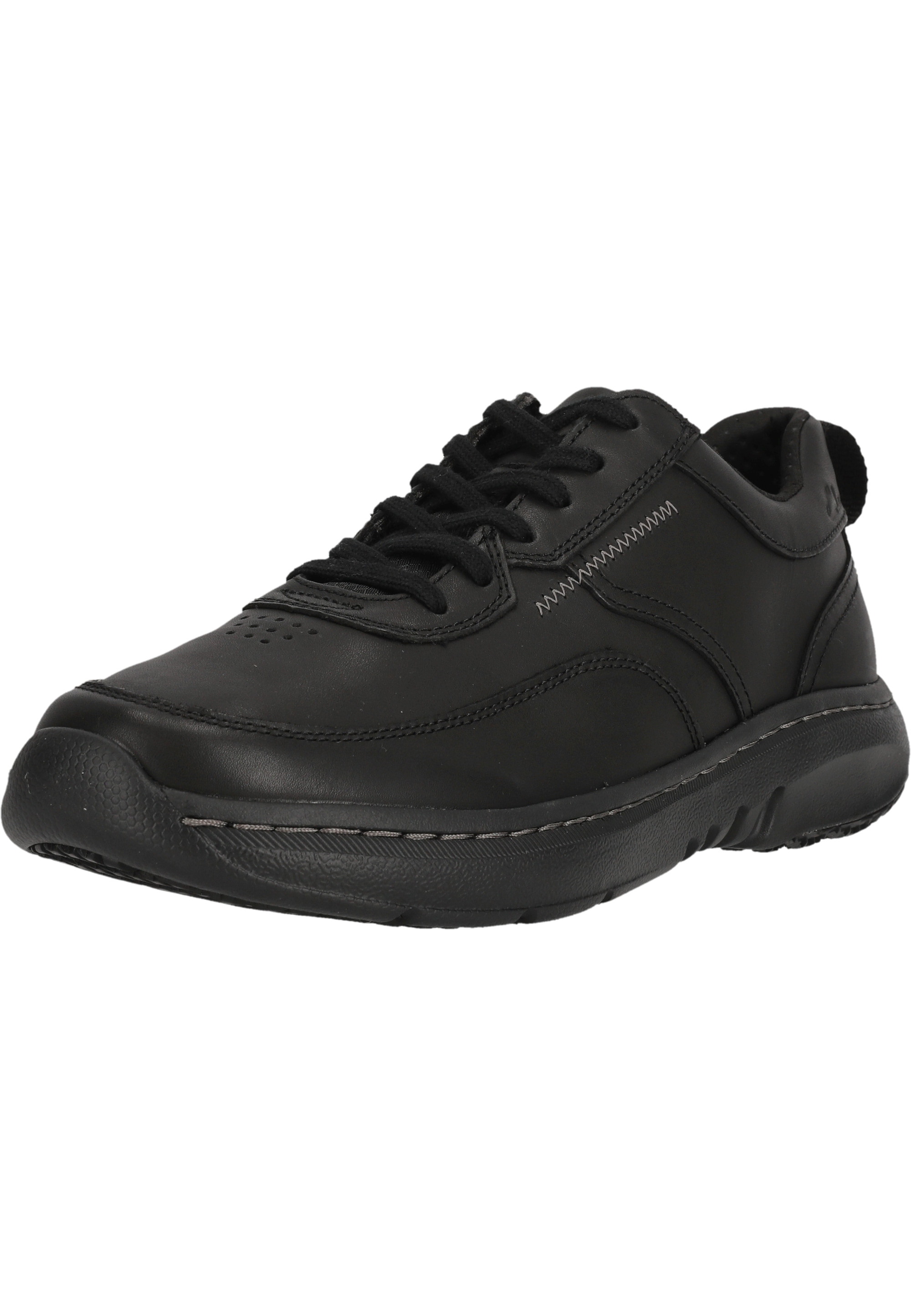 Schnürschuh CLARKS, Herren, Gr. 46, schwarz, Leder, Schuhe Schnürschuh, mit klassischer Silhouette
