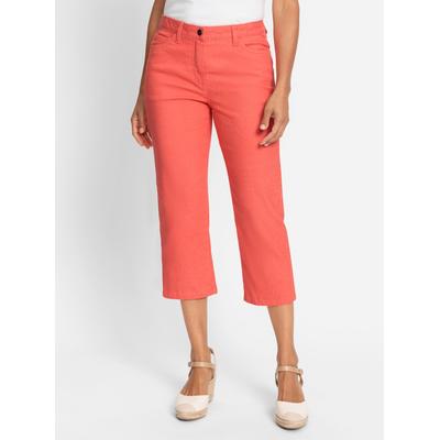 3/4-Hose INSPIRATIONEN, Damen, Gr. 23, Kurzgrößen, orange (koralle), 76% Baumwolle, 22% Polyester, 2% Elasthan, unifarben, 3/4-Länge, Hosen Image