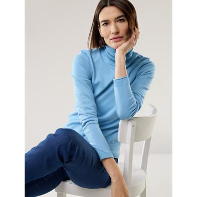 Walbusch Damen Viskose Rollkragenpullover Hautschmeichler Hellblau noch offen: Muster Image