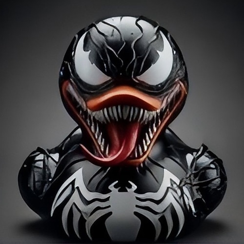 Sci-Fi Monster Enten Figuren Set, Gothic Alien Kreatur Resin Enten Statuen, Fantasy Horror Enten Dekor für Regal, Schreibtisch oder Halloween Display Image