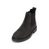 Chelseaboots MARC O'POLO "aus edlem Velours-Rindleder", Herren, Gr. 43, schwarz (schwarz graphite), Obermaterial: 100% Leder (Rind), unifarben, Schuhe