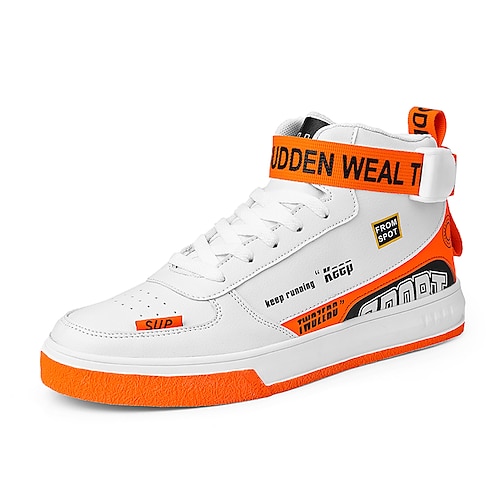 Herren High-Top-Streetwear-Sneaker mit Klettverschluss, modische Casual-Skateschuhe für den Alltag und den urbanen Style Image