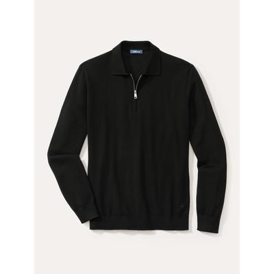 Walbusch Herren Polo-Pullover Merino Extrafein Schwarz Image