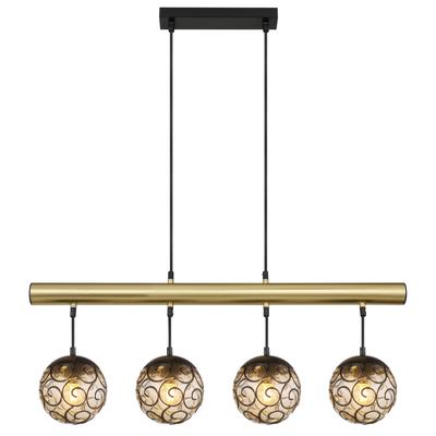 GLOBO LIGHTING Hängeleuchte "FITZ", schwarz, Lampen, Hängelampe/Pendelleuchte/Esszimmer/Wohnzimmer/Esstisch Image