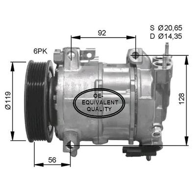 NRF Kompressor PEUGEOT,CITROËN,DS 32593 6453WG,6453WJ,648739 Klimakompressor,Klimaanlage Kompressor,Kompressor, Klimaanlage 6453WH,6453YQ,648741 Image