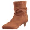 Stiefelette ANISTON SHOES, Damen, Gr. 39, braun (cognacfarben), Textil, Veloursleder, elegant, Schuhe, Boots mit slouchy Schaft - NEUE KOLLEKTION