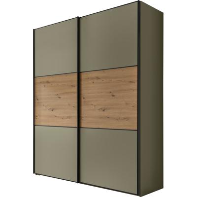 Schwebetürenschrank STAUD "Includo, Made in Germany", grün (dekor salbei, artisan eiche), B:167cm H:222cm T:68cm, Holzwerkstoff, Schränke, Mit vier verschiedenen Ausstattungsvarianten Image