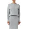 Midirock, Damen, Gr. 44, graumelange, Feinstrick, Obermaterial: 72% Viskose, 28% Polyester, COMMA CASUAL IDENTITY, meliert, casual, schmal ca. Mitte Wade, Röcke, aus Feinstrick, schmale Passform
