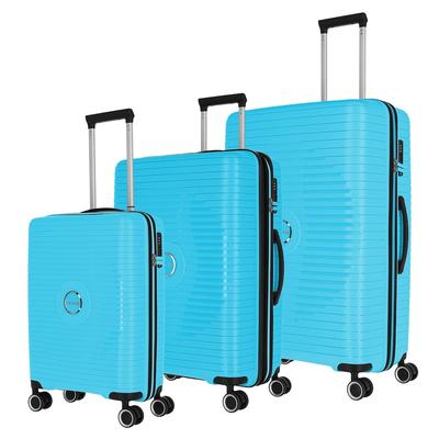 Travelite Orbita 4 Rollen Kofferset 3-teilig mit Dehnfalte türkis Grau Herren Image