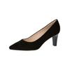 Pumps PETER KAISER "Peter Kaiser Pumps Veloursleder", Damen, Gr. 39, schwarz, Veloursleder, elegant, Schuhe