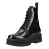 Schnürstiefelette NERO GIARDINI "Nero Giardini Stiefelette Leder", Damen, Gr. 39, rot (bordeaux), Leder, casual, Schuhe