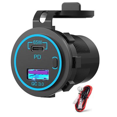 65W pd 12V USB-Steckdose für Laptop c Autoladegerät Steckdose Multi-Port Wasserdichter Adapter Boot Image