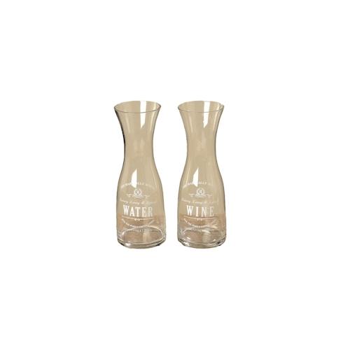 Karaffe Glas Glaskaraffe Weinkaraffe Wasserkaraffe Dekanter 2er Set