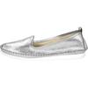Slipper HEINE, Damen, Gr. 42, silber (silberfarben), Glattleder, Leder, modisch, Schuhe