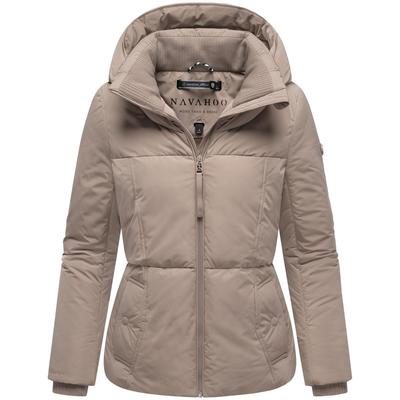 Winterjacke NAVAHOO "Flüsterfee 14", Damen, Gr. XXL (44), grau (taupe), Obermaterial: 100% Polyester, Innenfutter: 100% Polyester, Wattierung: 100% Polyester, Ärmelfutter: 100% Polyester, gerade hüftlang, hoch geschlossener Ausschnitt, Langarm Ärmel... Image