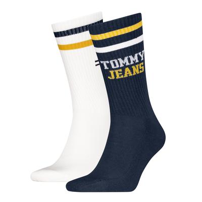 Socken TOMMY HILFIGER "TH UNI TJ SOCK 2P SPORT", Damen, Gr. 39-42, blau (navy), Obermaterial: 71% Baumwolle, 28% Polyamid, 1% Elasthan, Socken Image