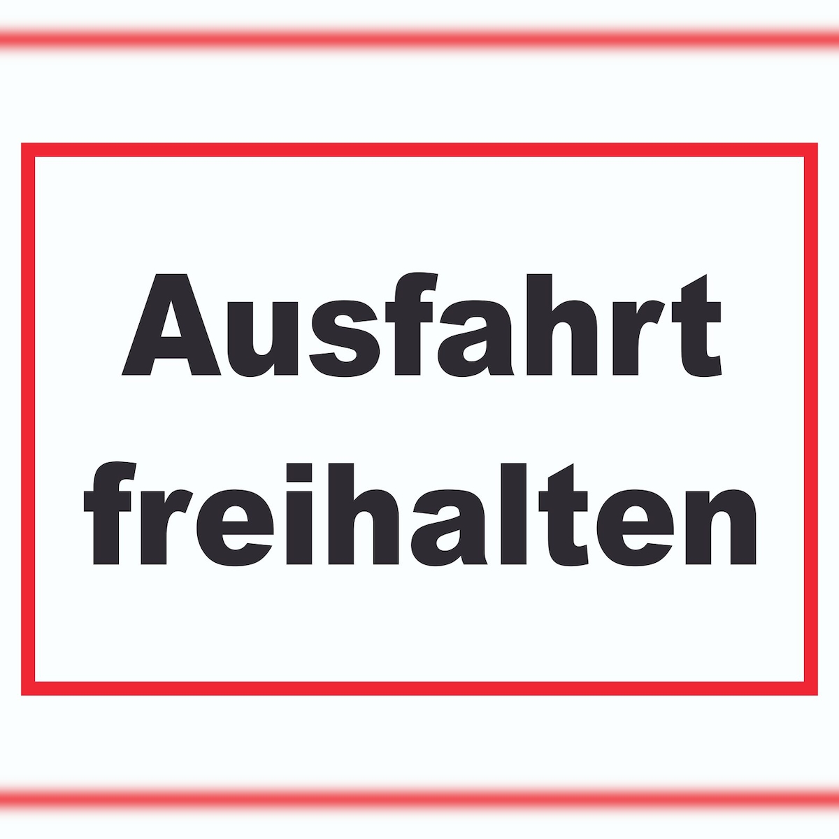 HB-Druck Ausfahrt freihalten Schild schwarz-weiß-rot A5 (148x210mm) Image
