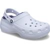 Clog CROCS "Classic Platform Clog", Damen, Gr. 42, lila (flieder), Croslite, casual, Schuhe, mit Warmfutter