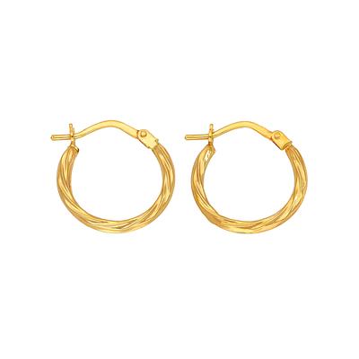 Paar Creolen LADY, gold (gelbgold 375), Ohrringe, Damen Image