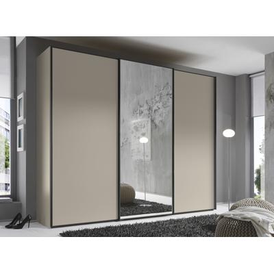 Schwebetürenschrank STAUD "Sinfonie Plus, edles Design in hochwertiger Qualität, Made in Germany", beige (sand), B:280cm H:222cm T:68cm, Holzwerkstoff, Schränke, Mit Spiegeltür und vier verschiedenen Ausstattungsvarianten Image