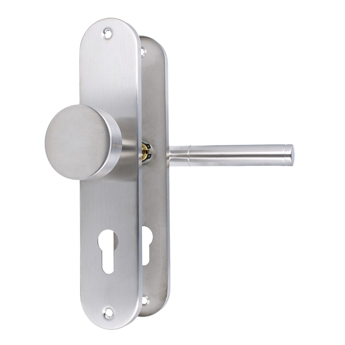 MS Beschläge Türbeschlag Edelstahl Langschild – Türklinke inkl. Zubehör - Türdrücker Kn / Dr Image