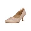 Slipper CLARKS "Violet60", Damen, Gr. 36, beige, Leder, elegant, Schuhe, mit spitzer Form