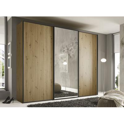 Schwebetürenschrank STAUD "Sinfonie Plus, edles Design in hochwertiger Qualität, Made in Germany", braun (artisan eiche), B:280cm H:222cm T:68cm, Holzwerkstoff, Schränke, Mit Spiegeltür und vier verschiedenen Ausstattungsvarianten Image